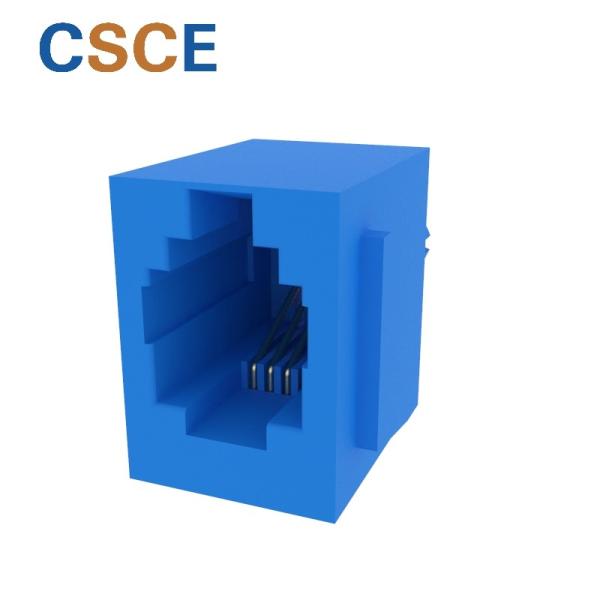 5222-E Series 4P4C UnShielded RJ11 Modular Jack With Brim 180 Degrees Insert