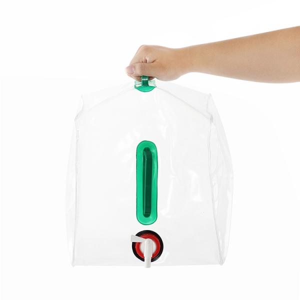 CE Folding Camping Water Bag Transparent 10L Collapsible Water Container 20L