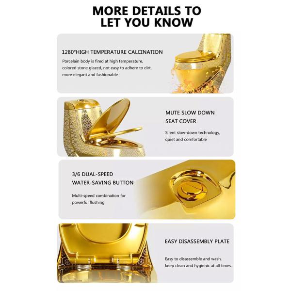 Пол - установленный топить 3L/6L Commode туалета шара туалета Ванная комната ODM цельный керамический