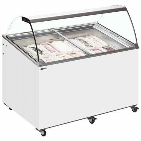 LED Lighting Glass Top Chest Freezers Flexible Combination With Digital Thermostal