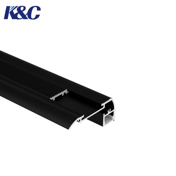 Perfil de escalera LED de aluminio 6063 65.0x27.5mm Longitud personalizada