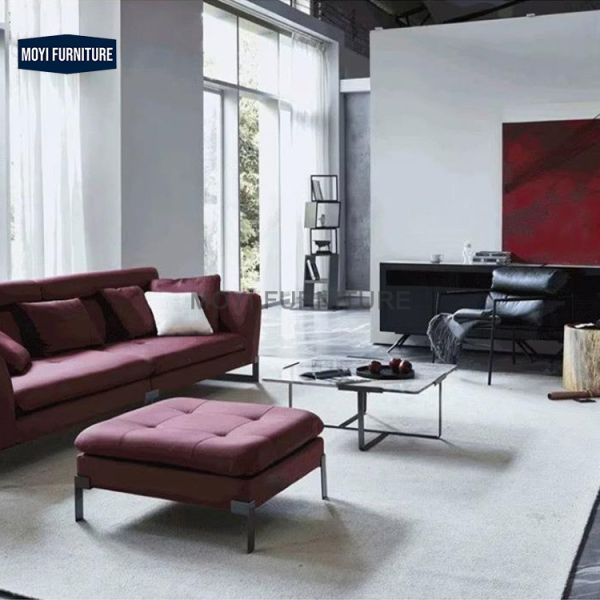 end MOYI Black Leather Lounge Chair Home Furniture Modern Living Room Accent Chair Featuring Tilting No