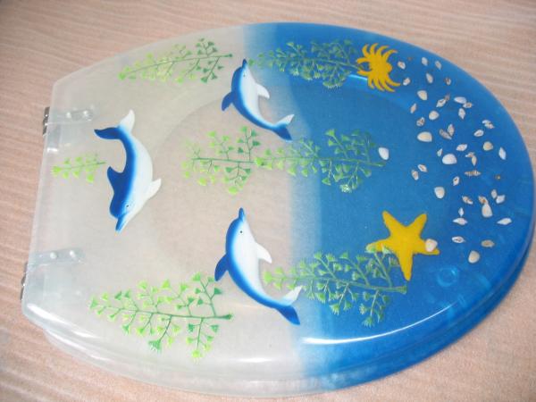 polyresin toilet seat cover,MDF toilet seat,PP toilet seat,sea star,shell transparent