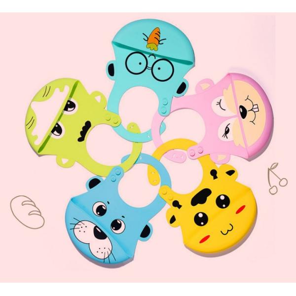 Adjustable Soft Silicone Waterproof Infant Bibs Baby Bibs For Newborns Washable