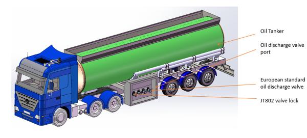 Fechamento seguro da válvula do óleo diesel do selo do depósito de gasolina com prevenção de controle remoto do roubo do óleo