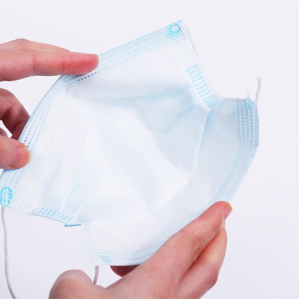 Easy Breathing 3 Ply Disposable Mask , Dust Proof Disposable Blue Mask