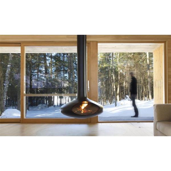 Indoor Decorative Wood Burning Suspended Ceiling Mounted Hanging Fireplace