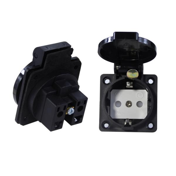Adaptador de tomada à prova d'água com plugue EU de 3 pinos para energia externa