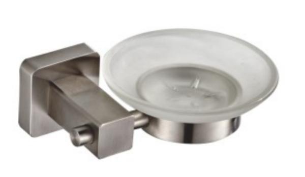 Soap Dish83402 (8159)-Square &Stainless steel 304&Brush &glass & Bathroom Accessories&kitchen,Sanitary Hardware