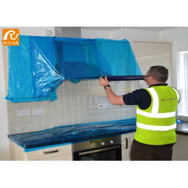 Polietileno azul claro del rasguño de la ventana de la película auta-adhesivo anti de la protección