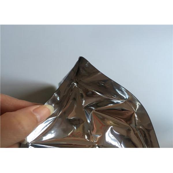 Silver Foil Three Side Seal Pouch , Food Grade Beef Jerky Food Saver Vacuum Bags