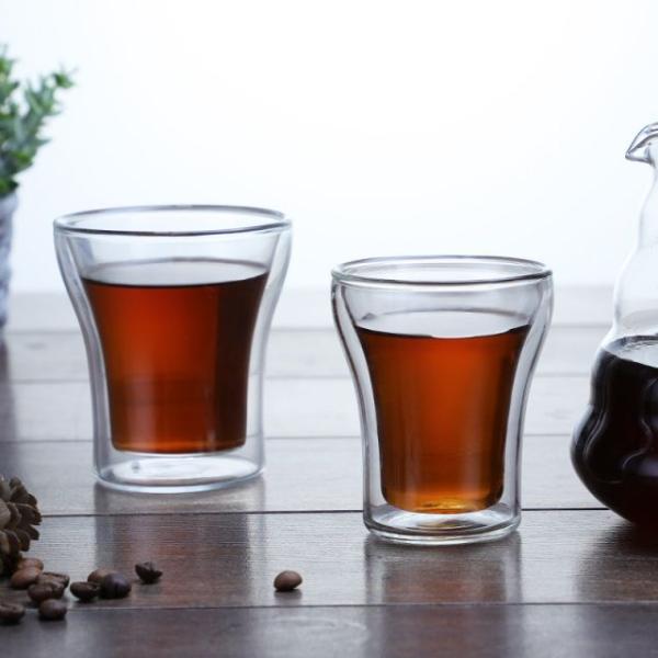 Hot Selling High Borosilicate Handle Heat Resistant Double Wall Clear 178ml  Coffee Glass