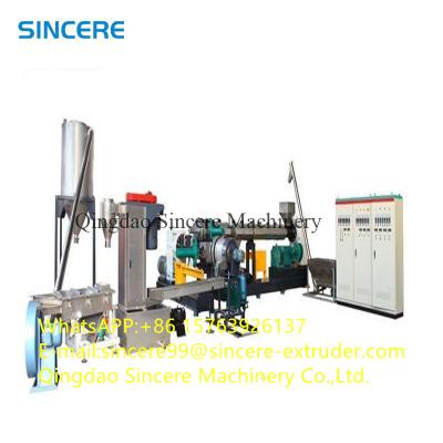 Plastique PE PP PVC Pelletizing Line Ringe de recyclage de l'eau Extrusion