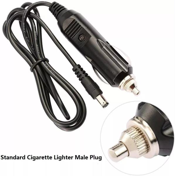 Cable portátil DC12V para cigarros de carro com conector de 5,5 mm * 2,1 mm
