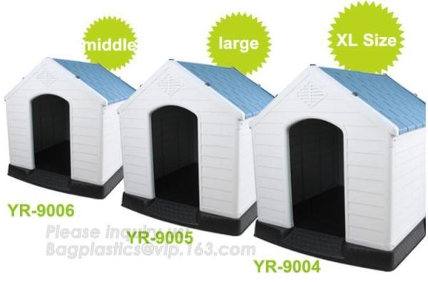 Fashion big dog apartment cottage Extra Large Waterproof Indoor & Outdoor Pet Shelter Plastic Dog Kennel Pet House, bage