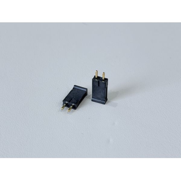 2.54mm Pitch Single-Row Pin Header Connector 1×2, Vertical Through-Hole PCB Electronic Signal Terminal Connector with Gold Flash
