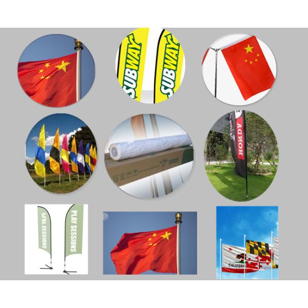 White 100% Coated Polyester Digital Printing Fabric For Flag / Banner Flag Making