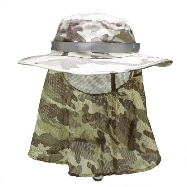 62cm UPF 50+ Outdoor UV Protection Unisex Bucket Hat With Neck Cover
