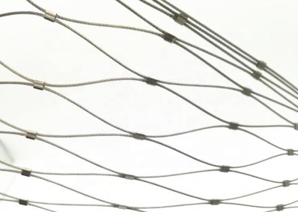 Woven Type Stainless Steel Cable Mesh Fence For Zoo Enclosure And Animal Cages