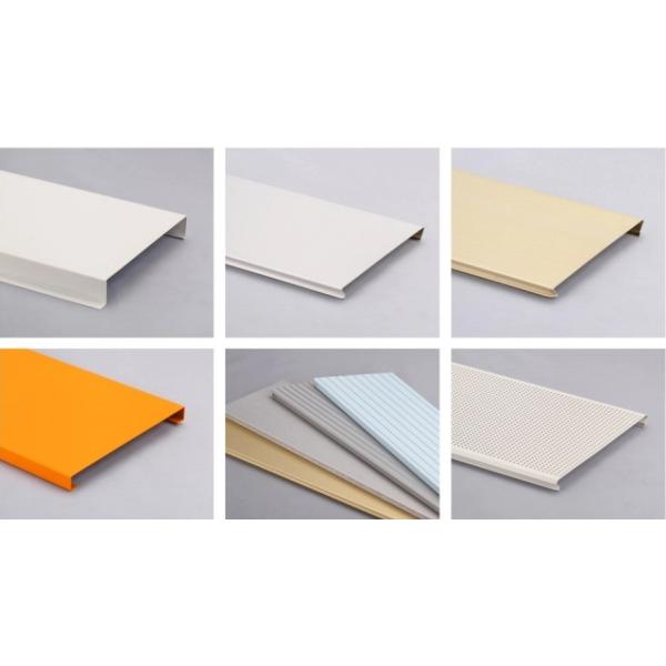 Interior Ceiling Decoration Aluminum Veneer Panel , Integrated Wood Metal Panel