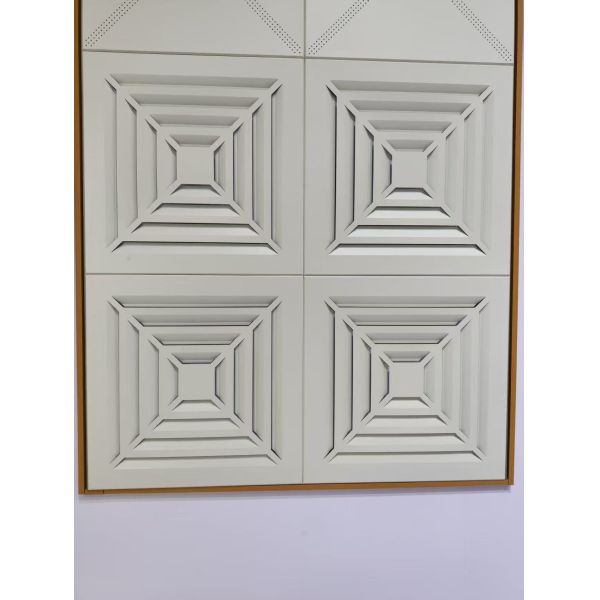 3D Square Tiered Perforated Aluminium Ceiling Panel For Commercial Lobbies