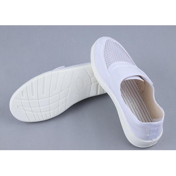 PU Canvas 34-46 Cleanroom Esd Shoes three sides breathable With Velcro