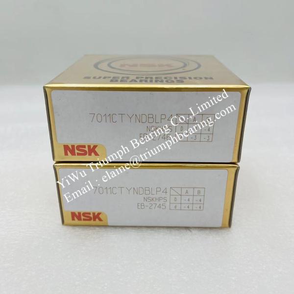 NSK Precision angular contact ball bearing 7011CTYNDBLP4  NSK (One set of 2pcs , Back to Back)