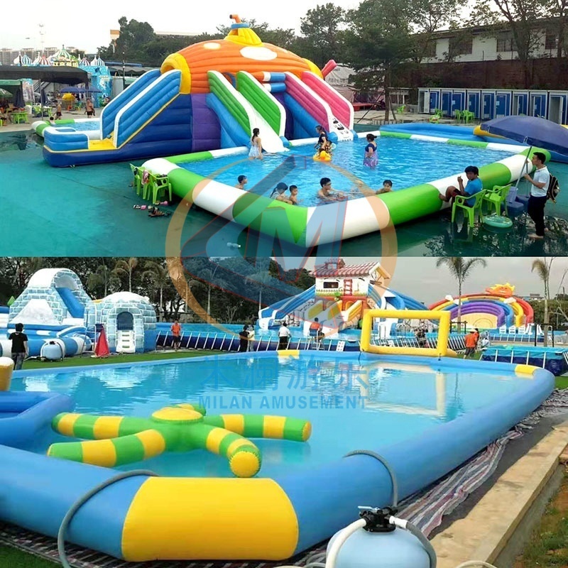 Large Inflatable Water Castle Water Park PVC Inflatable Water Playground