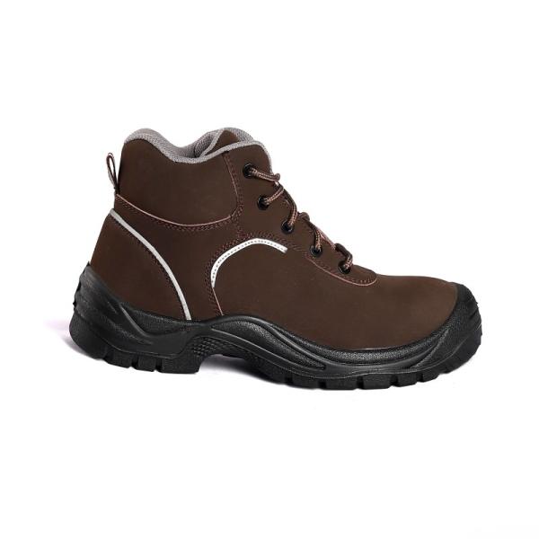 OEM S3 en cuir en microfibre Boucles d'yeux métalliques Bottes de sécurité Bottes d'acier de type orteil avec fermeture à lacets Chaussures de travail