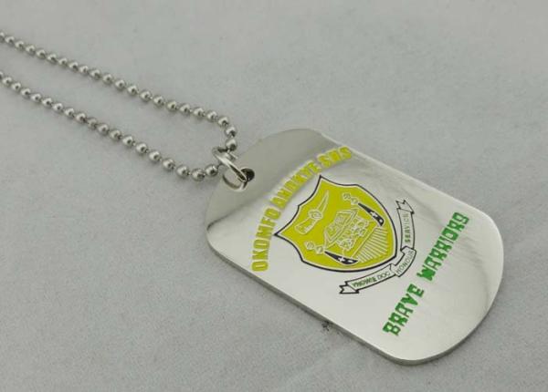 Soft Enamel Die stamped Personalized Dog Tag Aluminum / stainless steel