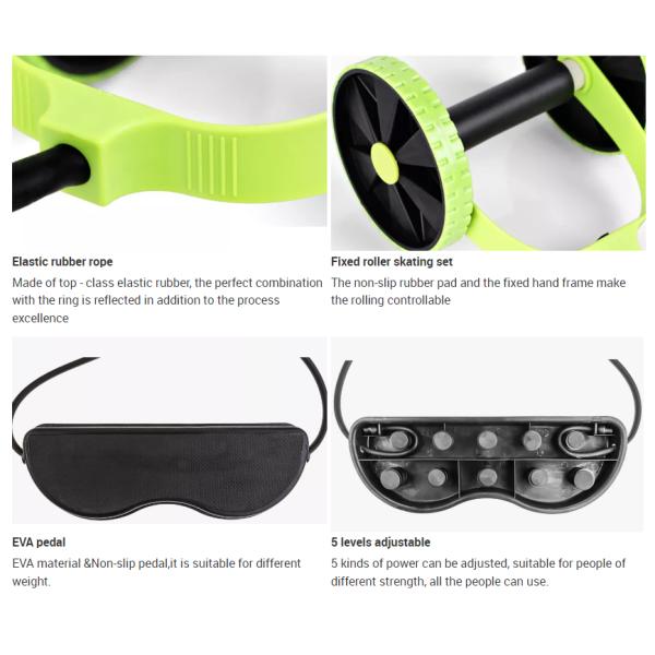 Multi Functional Abdominal Wheel Plastic Roller AB Wheel Portable Home Equipment