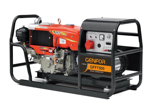 Agricultural GF192FE Engine Open Diesel Generator 6.0KW Rated Power CE / TUV