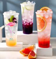 Gobelets en plastique épais PP injecté de 12oz, 16oz, 32oz, transparents, personnalisés pour smoothies, thé au lait, boba