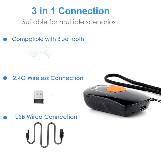 Мини 450mAh 3.7V 3 в 1 блоке развертки штрихкода Bluetooth для планшетов андроида IOS