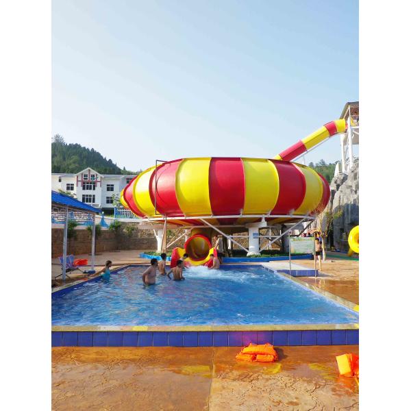 Water Playground Equipment Fiberglass Water Slides , Super Bowl Water Slide