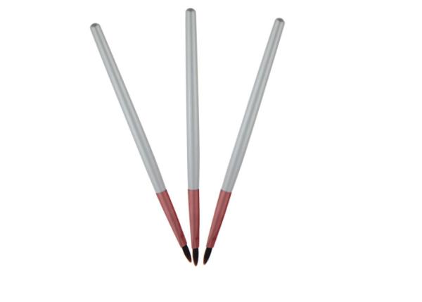 White Long Wooden Handle Lip Liner Brush Liner Makeup Brush With Synthetic Hair