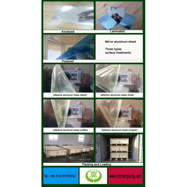 Ламинат освещения листа финиша зеркала EN572 1mm 1250mm алюминиевый отполировал анодированный