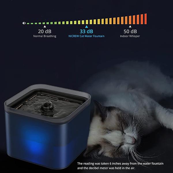 2L Pet Water Fountains Automatic Cat Drinking Water Fountains With LED