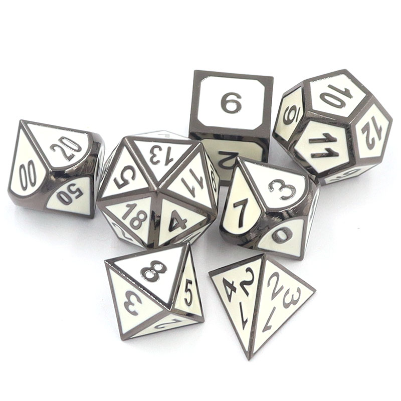 Customized Logo Zinc Alloy Metal Dice Set 16mm-20mm Polyhedral Game Dice for RPGs