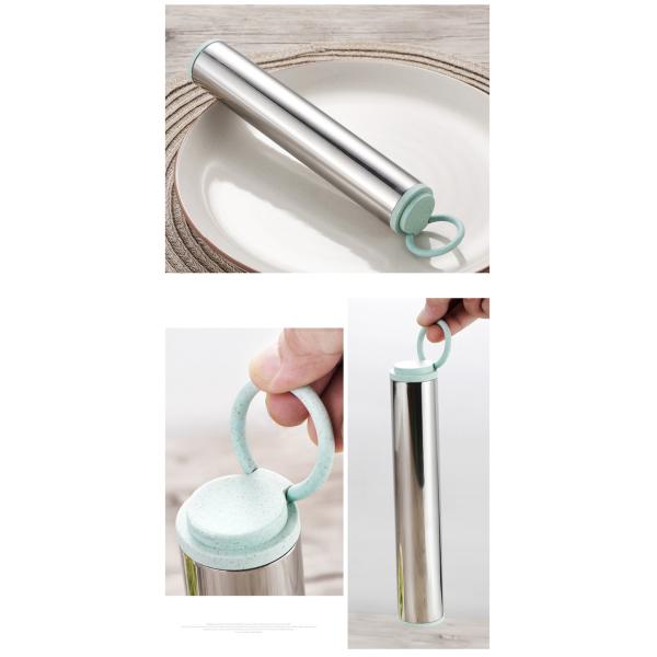 21*3.2cm 4PCS чеканят зеленый Flatware кухни устанавливают палочки с вилкой и ложкой