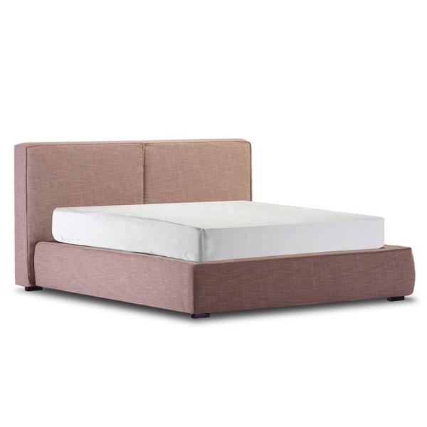 Breathable Linen Ottoman Bed , Antiwear Modern Queen Size Storage Bed