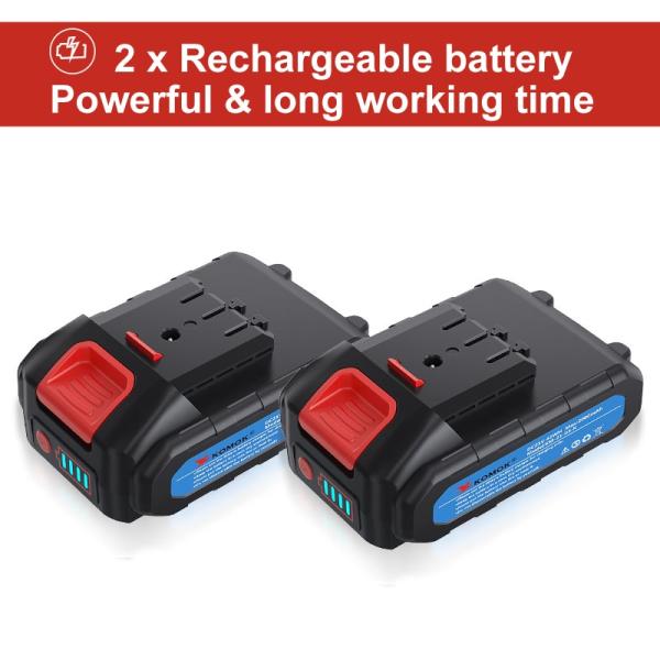 Беспроводный электрический обрезатель резач ветвей деревьев с 2 шт. 2Ач литийными батареями 1,57 дюйма 40 мм диаметром резания