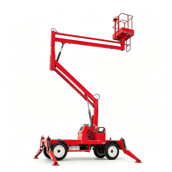 10m 12m 14m 200kg Towable Hydraulic Platform Lift Telescopic Boom Lift For Outdoor Aerial Work