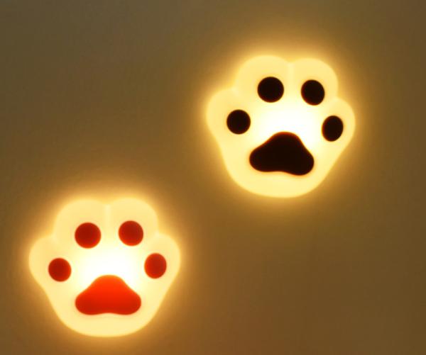 Kingda ABS Silicone Animal Led Night Light cat paw for Decoration