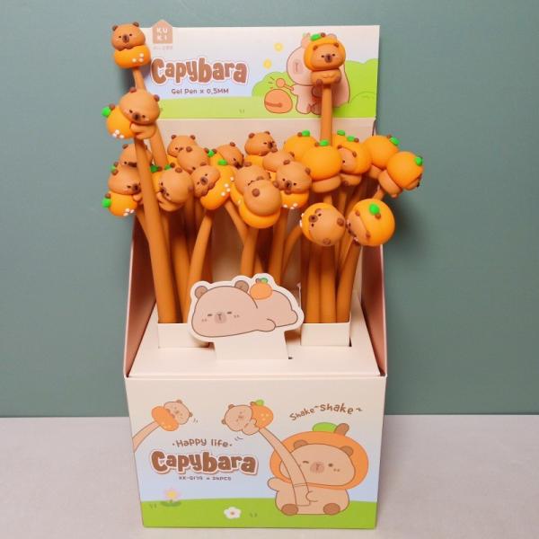 Sencoo 24 Pack Cute Cartoon Gel Blue Ink Pens Assorted Style Writing Pens For Kiddie Birthday Present School Prize Student Gift Fun Girls Kiddie Pens