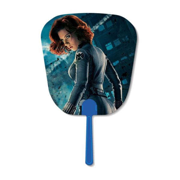 17x17cm 3D Round Shape Hand Fan 3D Custom Lenticular Printing For Advertisement