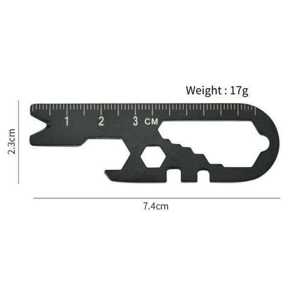 Multifunction Outdoor Survival Keychain EDC Card Tools Portable Small Wrench