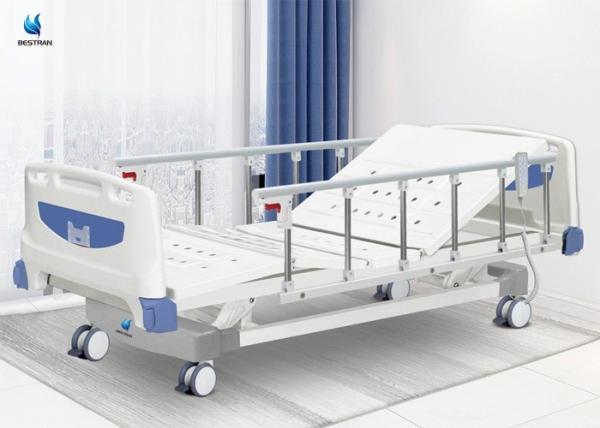 Patient Rooms Electric Hospital Cot Beds Adjustable Remote Control Five Function