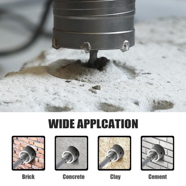 Professional 3-1/8 Inch Brick Hole Saw | Flush-Mount Wall Box Core Bit with SDS Arbor
