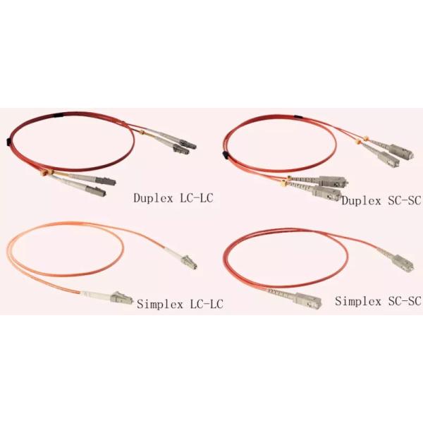 FTTX LC To LC Multimode Duplex Fiber Optic Patch Cable LCUPC Connector